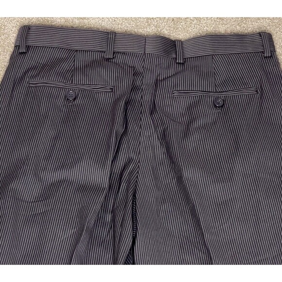 Bocaccio Uomo Pants‎ Men's 32 x 27 Gray Striped Dress Pant Pleated Front - Picture 4 of 9